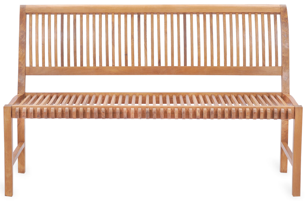 Teak Wood Castle Bench without Arms, ft – La Place USA Furniture