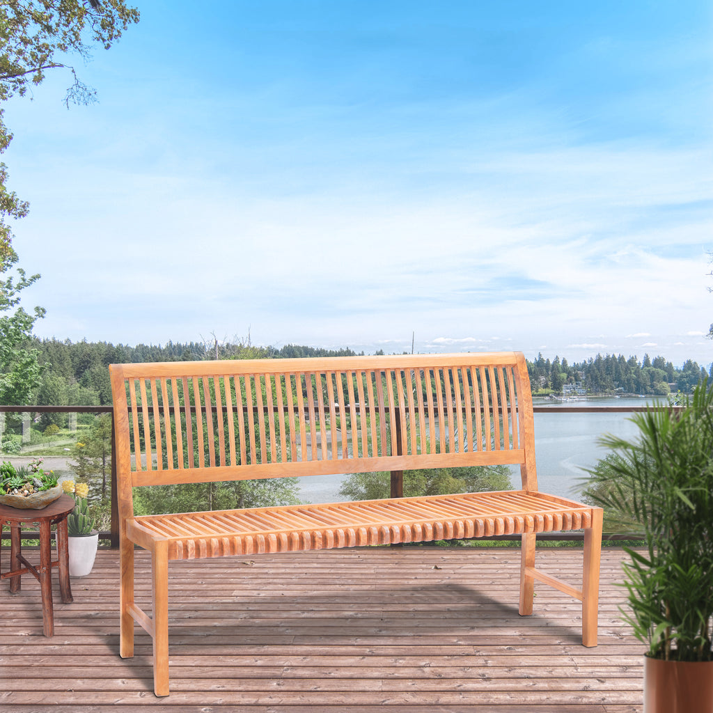 Wood Bench Garden Bench Without Back Teak Wood Castle Bench