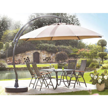 Sun Garden 13 Ft. Easy Sun Cantilever Umbrella and Parasol, the Original from Germany, Natural Canopy with Bronze Frame - La Place USA Furniture Outlet