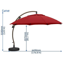 Sun Garden 13 Ft. Easy Sun Cantilever Umbrella and Parasol, the Original from Germany, Natural Canopy with Bronze Frame - La Place USA Furniture Outlet