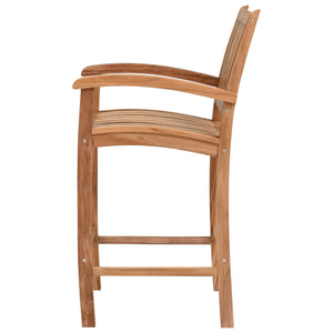 Teak Wood Abaco Barstool with Arms