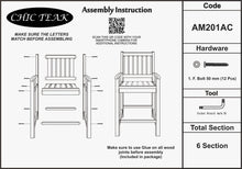 Teak Wood Abaco Barstool with Arms