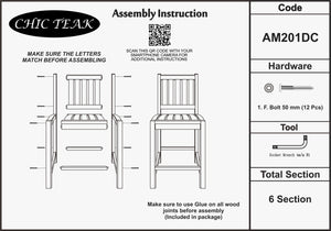 Teak Wood Abaco Barstool