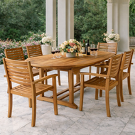 Teak Wood Orleans Oval Extension Table