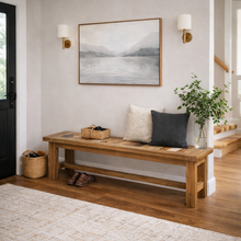 Recycled Teak Wood Tuscany Backless Bench, 63 Inch - La Place USA Furniture Outlet