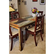 Marina del Rey Dining Table Made From Recycled Teak Wood Boats, 55 X 35 Inches