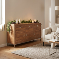 Recycled Teak Wood Stella Buffet with 3 drawers and 3 doors - La Place USA Furniture Outlet