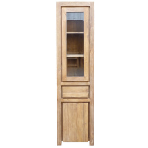 Recycled Teak Wood Solo Cupboard / Curio Cabinet