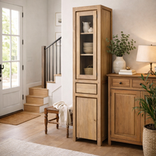 Recycled Teak Wood Solo Cupboard / Curio Cabinet