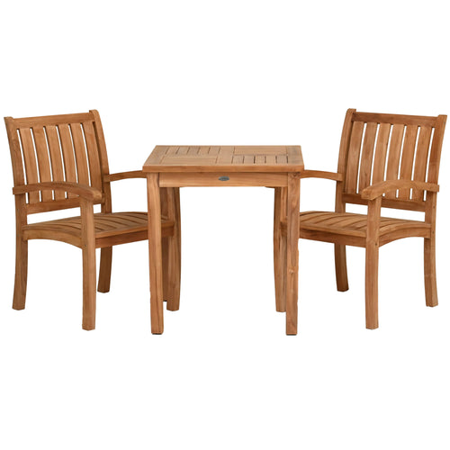 3 Piece Teak Wood Bistro Dining Set including 27