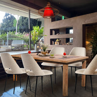 Recycled Teak Wood Tuscany Dining Table - 71" x 36" - La Place USA Furniture Outlet