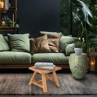 Recycled Teak Wood Tuscany End Table - La Place USA Furniture Outlet