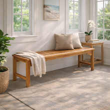 Teak Wood Santa Monica Backless Bench - 6 foot