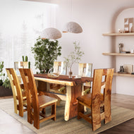 Suar Madeira Live Edge Dining Chair - La Place USA Furniture Outlet