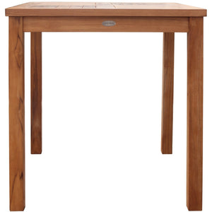 Teak Wood Florence Outdoor Patio Bistro Table, 27 Inch - La Place USA Furniture Outlet