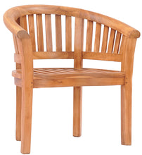 Teak Wood Peanut 3 Piece Patio Lounge Set, Triple Bench, Chair & Coffee Table - La Place USA Furniture Outlet