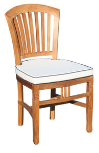 7 Piece Armless Teak Wood Orleans Table/Chair Set With Cushions - La Place USA Furniture Outlet