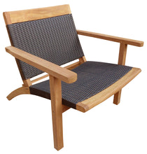 Teak Wood Barcelona Patio Lounge and Dining Chair, Black - La Place USA Furniture Outlet