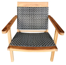 Teak Wood Barcelona Patio Lounge and Dining Chair, Grey - La Place USA Furniture Outlet