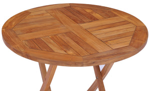 Teak Wood California Folding Table, 36 inch - La Place USA Furniture Outlet