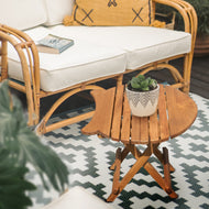 Teak Wood Fish Folding Picnic Table - La Place USA Furniture Outlet
