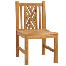 Teak Wood Chippendale Side Chair