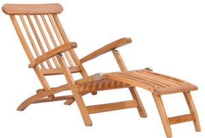 Teak Wood Titanic Outdoor Reclining Steamer Chair - La Place USA Furniture Outlet