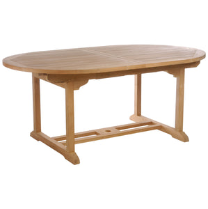 Teak Wood Orleans Oval Extension Table - La Place USA Furniture Outlet