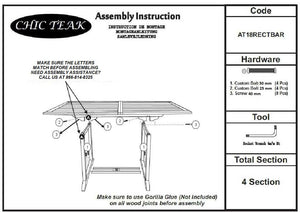 Teak Wood Elzas Rectangular Extension Bar Table - La Place USA Furniture Outlet