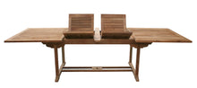 Teak Wood Italy Rectangular Double Extension Table - La Place USA Furniture Outlet