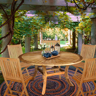 Teak Wood Sun Table, 59 Inch - La Place USA Furniture Outlet