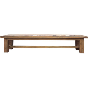 Recycled Teak Wood Castello Backless Bathroom Bench, 63 inch