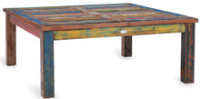 Square Coffee Table made from Recycled Teak Wood Boats - La Place USA Furniture Outlet