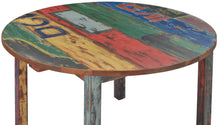 Round Dining Table made from Recycled Teak Wood Boats, 63 inch