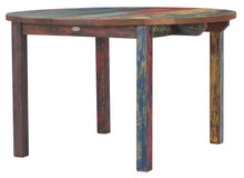 Round Dining Table made from Recycled Teak Wood Boats, 63 inch - La Place USA Furniture Outlet