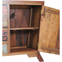 Marina Del Rey Recycled Teak Wood Cone Shaped Linen Cabinet, 75W x 41H in.