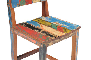 Marina Del Rey Barstool made from Recycled Teak Wood Boats - La Place USA Furniture Outlet