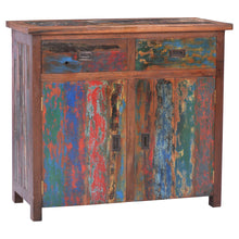 Marina Del Rey Recycled Teak Wood Linen Cabinet with 2 doors and 2 drawers