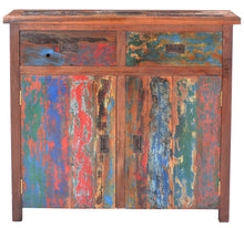 Chest 2 Doors 2 Drawers made from Recycled Teak Wood Boats - La Place USA Furniture Outlet