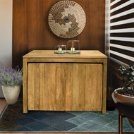Recycled Teak Wood Solo Buffet 2 Doors - La Place USA Furniture Outlet