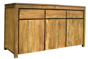 Recycled Teak Wood Solo Buffet 3 Doors 3 Drawers - La Place USA Furniture Outlet