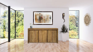 Recycled Teak Wood Solo Buffet 3 Doors - La Place USA Furniture Outlet