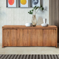 Recycled Teak Wood Solo Buffet 4 Doors - La Place USA Furniture Outlet