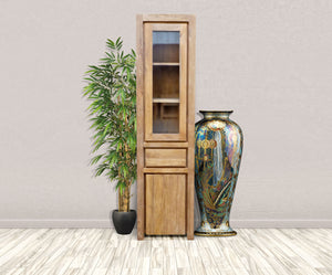 Recycled Teak Wood Solo Cupboard / Curio Cabinet - La Place USA Furniture Outlet