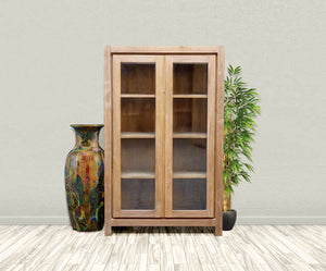 Recycled Teak Wood Solo Cupboard / Bookcase - La Place USA Furniture Outlet