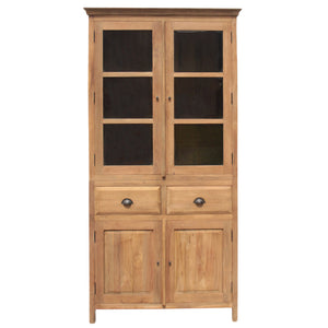 Recycled Teak Wood Sumatra Bathroom Linen Cupboard with 4 Doors and 2 Drawers