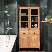 Recycled Teak Wood Sumatra Bathroom Linen Cupboard with 4 Doors and 2 Drawers