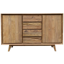 Recycled Teak Wood Retro Dresser/Media Center with 2 Doors, 4 Drawers - La Place USA Furniture Outlet