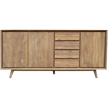 Recycled Teak Wood Gizos Bathroom Linen Cabinet with 3 doors & 4 drawers