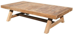 Recycled Teak Wood Coffee Table - 55" x 30" - La Place USA Furniture Outlet